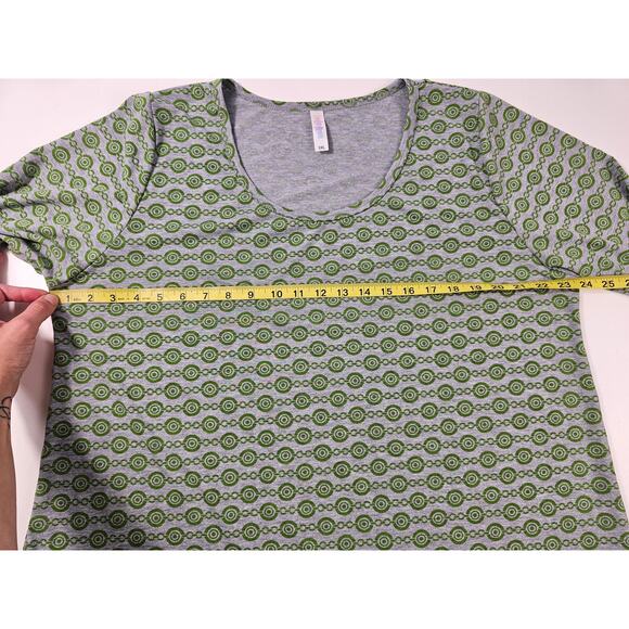 Lularoe simply comfortable size 3XL made in USA geometric stain glass green * - Picture 6 of 7